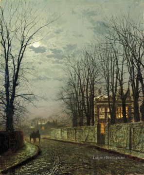  TK Pintura - Una ciudad de luna invernal escenas John Atkinson Grimshaw